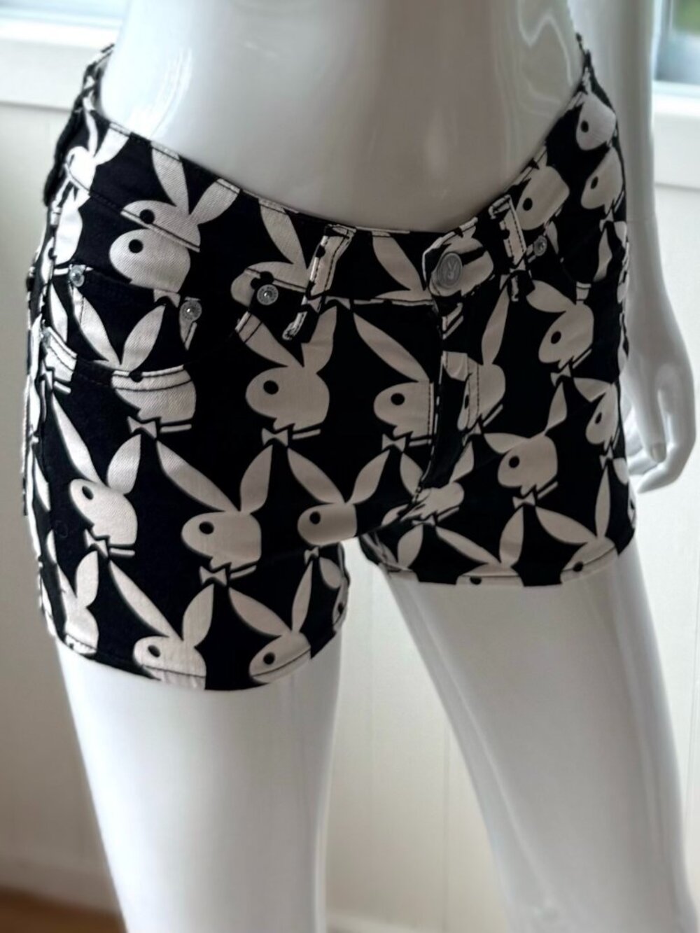 Hysteric Glamour x Playboy | Vintage 2012 Monogram Denim Shorts | JP S (XXS)